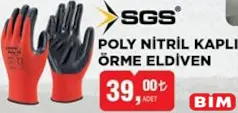 SGS POLY NİTRİL KAPLI ÖRME ELDİVEN